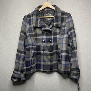 Last Kiss Wool & Polyester Blend Cropped Double-Breasted Jacket XL